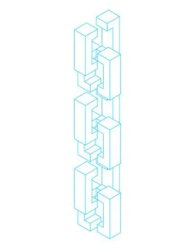 Blockchain network isolated. Cyber concept matrix. Block chain vector illustr イラスト素材
