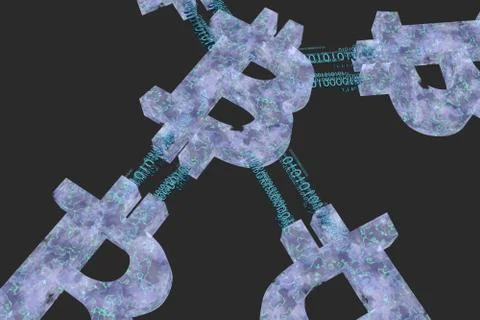 Blockchain network , Machine learning , deep learning and neural networks Illustrazione stock