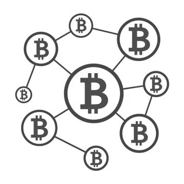 Blockchain network scheme Stock Illustration