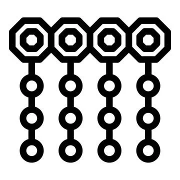 Blockchain network showing decentralized database structure Stock Illustration