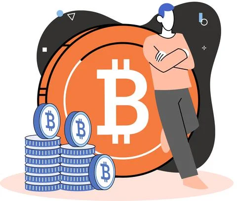 Blockchain network technology, ICO and cryptocurrency concept. Virtual Stock Illustration