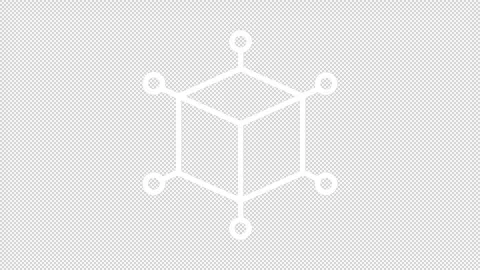 Blockchain network ui icon white line animation Stock Footage 325399660