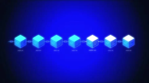 Blockchain Network Visualization for Secure Digital Business Stock Footage 347583839