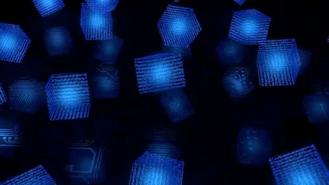 Blockchain new render 2 Stock Footage 87290932