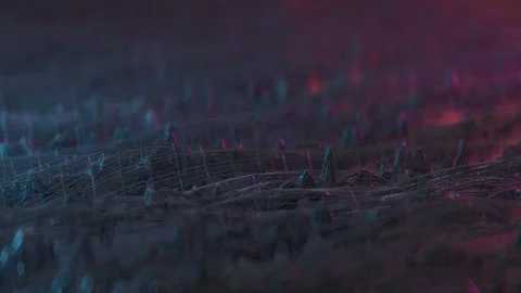 Blockchain or big data analysis visualization seamless loop 3D render animation Video stock 152126066