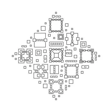 Blockchain or Block Chain Technology vector illustration Stock Illustration