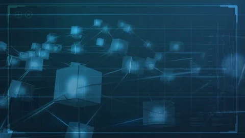 Blockchain overlay technical 1 Video stock 85250747