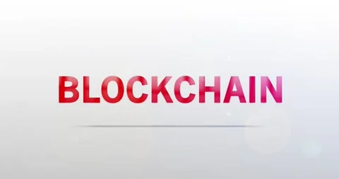 Blockchain. Particle Logo. Red Text Animation Stock Footage 138176199