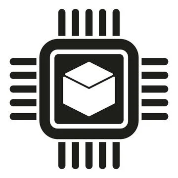Blockchain processor icon simple vector. Block chain Stock Illustration