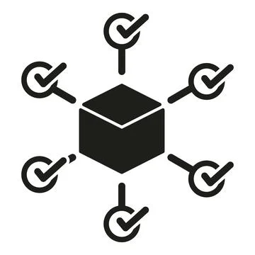 Blockchain scheme icon simple vector. Digital fintech Stock Illustration
