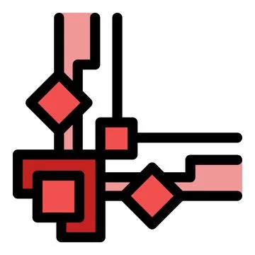 Blockchain scheme representing decentralized and distributed ledger technolog Ilustração Stock