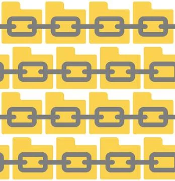 Blockchain seamless pattern concept illustration. Vector flat. Stock Illustration