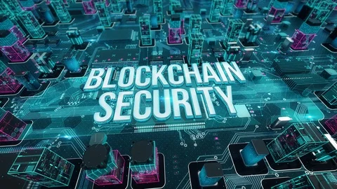 Blockchain security with digital technology concept Stock Footage 103059861