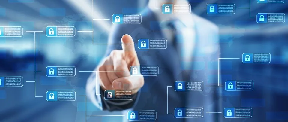 Blockchain Security Frameworks for Digital Data Protection. Foto stock