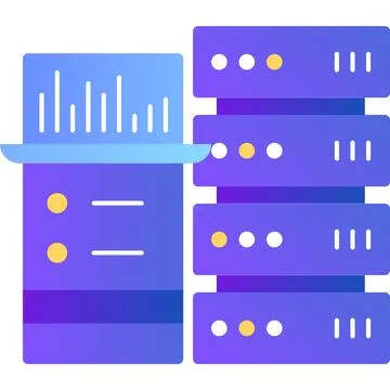 Blockchain server vector icon data network cloud 스톡 일러스트