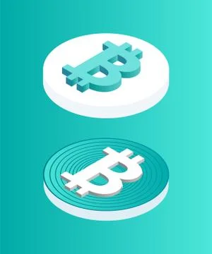 Blockchain Set of Coins Icon Vector Illustration Stock Illustration