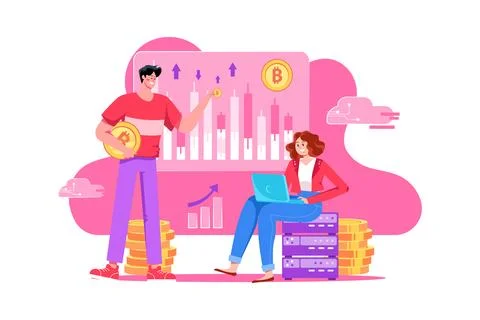 Blockchain Solution Illustrazione stock
