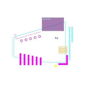 Blockchain tech banner cartoon vector illustration Illustrazione stock