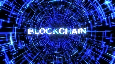 Blockchain tech tunnel Stock-Footage 64972998