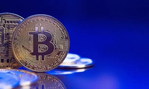 Blockchain technology and bitcoin cryptocurrency network concept (84) 스톡 사진