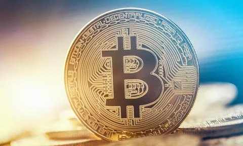 Blockchain technology and bitcoin cryptocurrency network concept (84) 스톡 사진