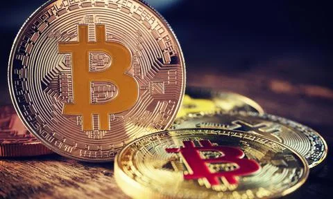 Blockchain technology and bitcoin cryptocurrency network concept (84) 스톡 사진