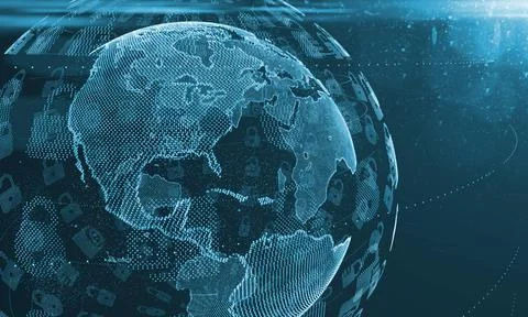 Blockchain technology and bitcoin cryptocurrency network concept (84) 스톡 사진