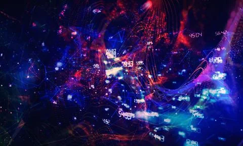 Blockchain technology and bitcoin cryptocurrency network concept (84) 스톡 사진