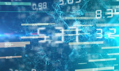 Blockchain technology and bitcoin cryptocurrency network concept (84) 스톡 사진