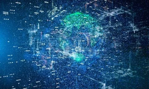 Blockchain technology and bitcoin cryptocurrency network concept (84) 스톡 사진