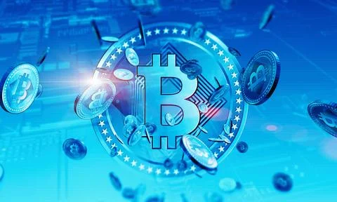 Blockchain technology and bitcoin cryptocurrency network concept (84) 스톡 사진