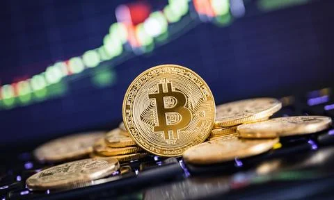 Blockchain technology and bitcoin cryptocurrency network concept (84) 스톡 사진