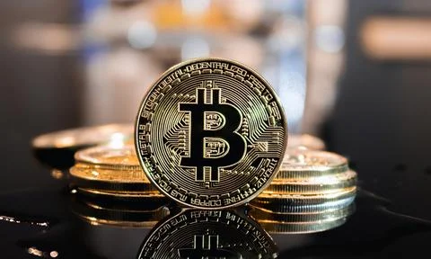 Blockchain technology and bitcoin cryptocurrency network concept (84) 스톡 사진