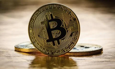 Blockchain technology and bitcoin cryptocurrency network concept (84) 스톡 사진