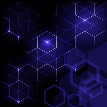 Blockchain technology background. Blockchain vector design illustration. Stock Illustration