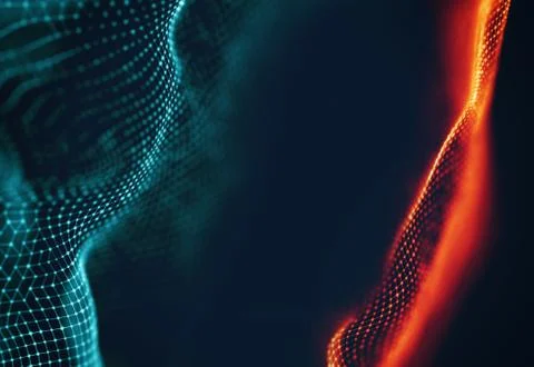 Blockchain technology background. Cryptocurrency fintech block chain network and Stock Illustration