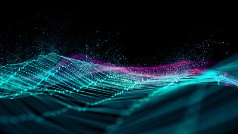 Blockchain technology background. Cryptocurrency fintech block chain network and Stock Illustration