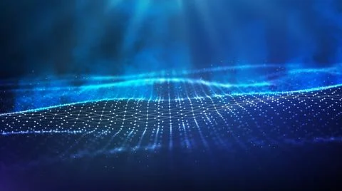 Blockchain technology background. Cryptocurrency fintech block chain network and Illustrazione stock