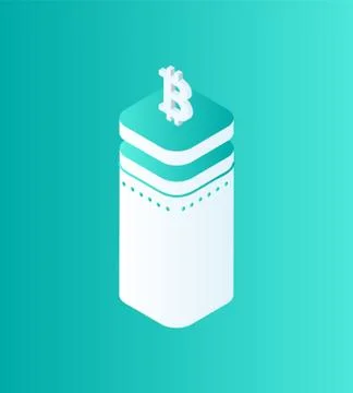 Blockchain Technology Bitcoin Vector Illustration Illustrazione stock