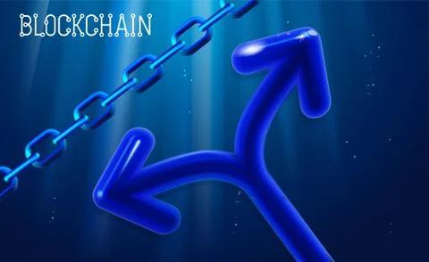 Blockchain technology, chain agreement concept database cryptocurrency. Stock Illustration