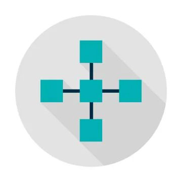 Blockchain Technology Circle Icon Illustrazione stock