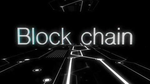 Blockchain technology concept abstract background. Stockillustratie