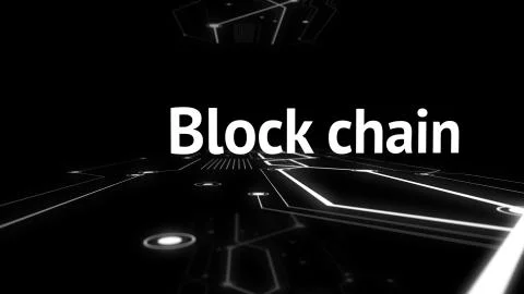 Blockchain technology concept abstract background. Stock Illustration