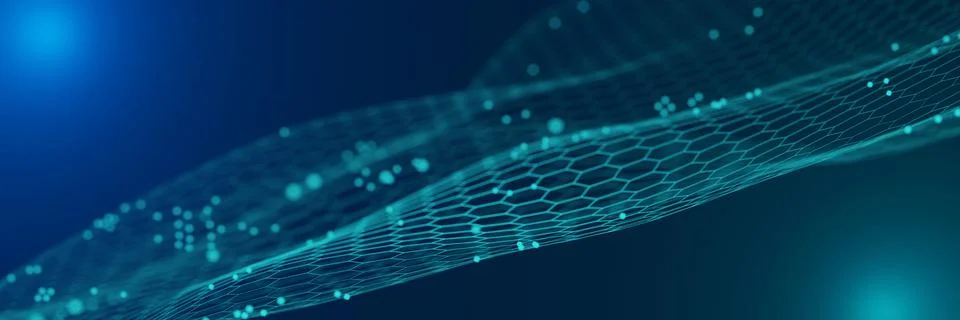 Blockchain technology concept, artificial intelligence, big data, neural network Foto stock