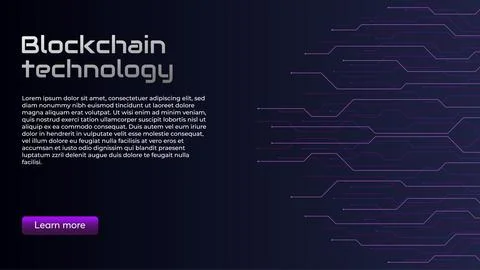 Blockchain technology concept, cryptocurrency. Illustrazione stock