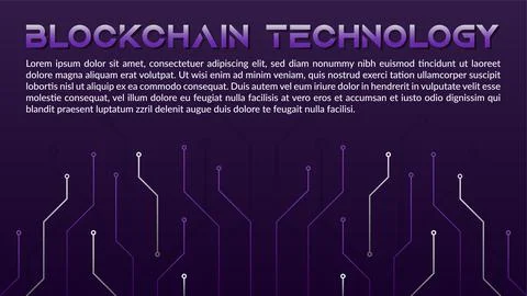 Blockchain technology concept, cryptocurrency Illustrazione stock