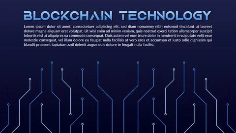 Blockchain technology concept, cryptocurrency Illustrazione stock