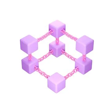 Blockchain Technology Concept. Financial Technology to Secure Cryptocurrencies 库存插图