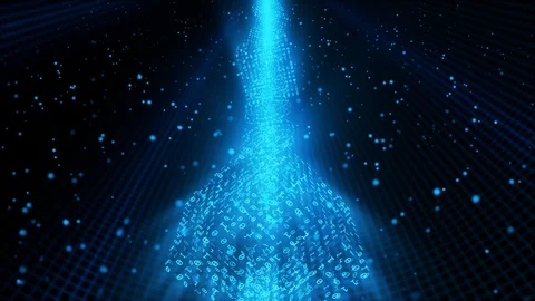 Blockchain Technology Concept in Futuristic Binary Secure Network Stock Footage 118197745