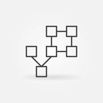 Blockchain technology concept icon or symbol Stock Illustration